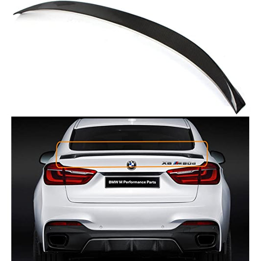 BMW X6 F16 (2013-2019) Genuine M Performance Carbon Fibre Rear Boot Lip Spoiler - OEM 51622356919 - Fits 28i/30d/35i/35ix/40d/50ix/M50d