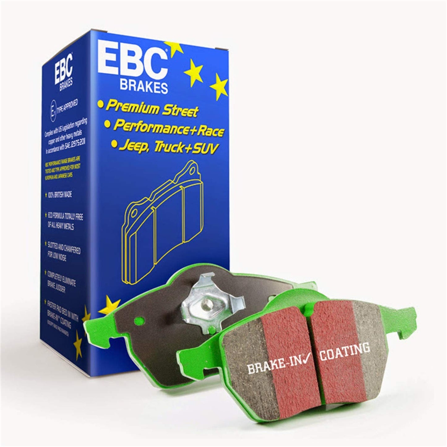 EBC Greenstuff 2000 Rear Brake/Disc Pads Set DP22235 (ATE Rear Caliper) – BMW F40 1 Series 116i 118i 120ix; F45/F46 2 Series Active & Gran Tourer; F44 Gran Coupe; i3 – MINI F54 Clubman & F60 Countryman JCW/Cooper S – Fast Road Low Dust