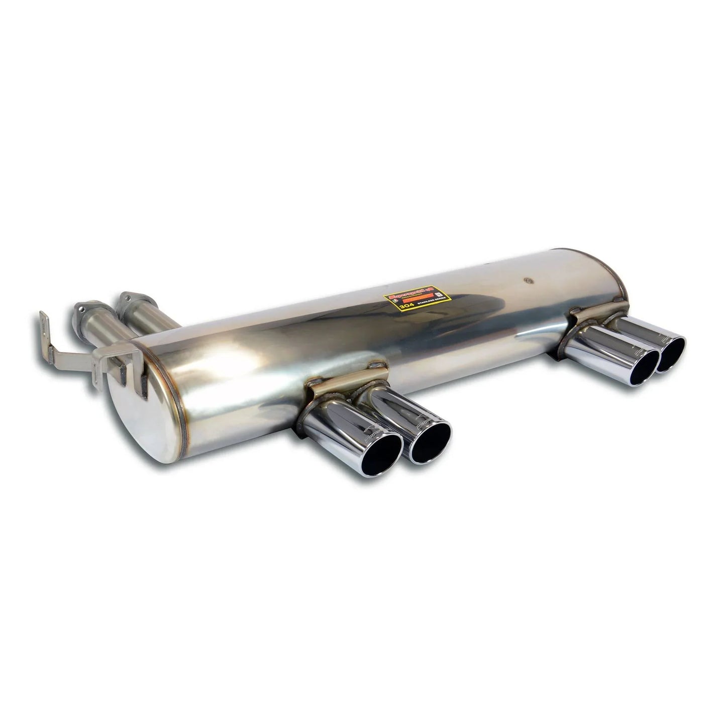 Supersprint 043926 Gen 2 Sport Rear Silencer/Muffler Back Box Axle-Back Exhaust for BMW E46 M3 S54 3.2 (1999-2006) Coupe & Convertible, 80mm Quad Tailpipes, T304 Stainless Steel Performance Rear Section