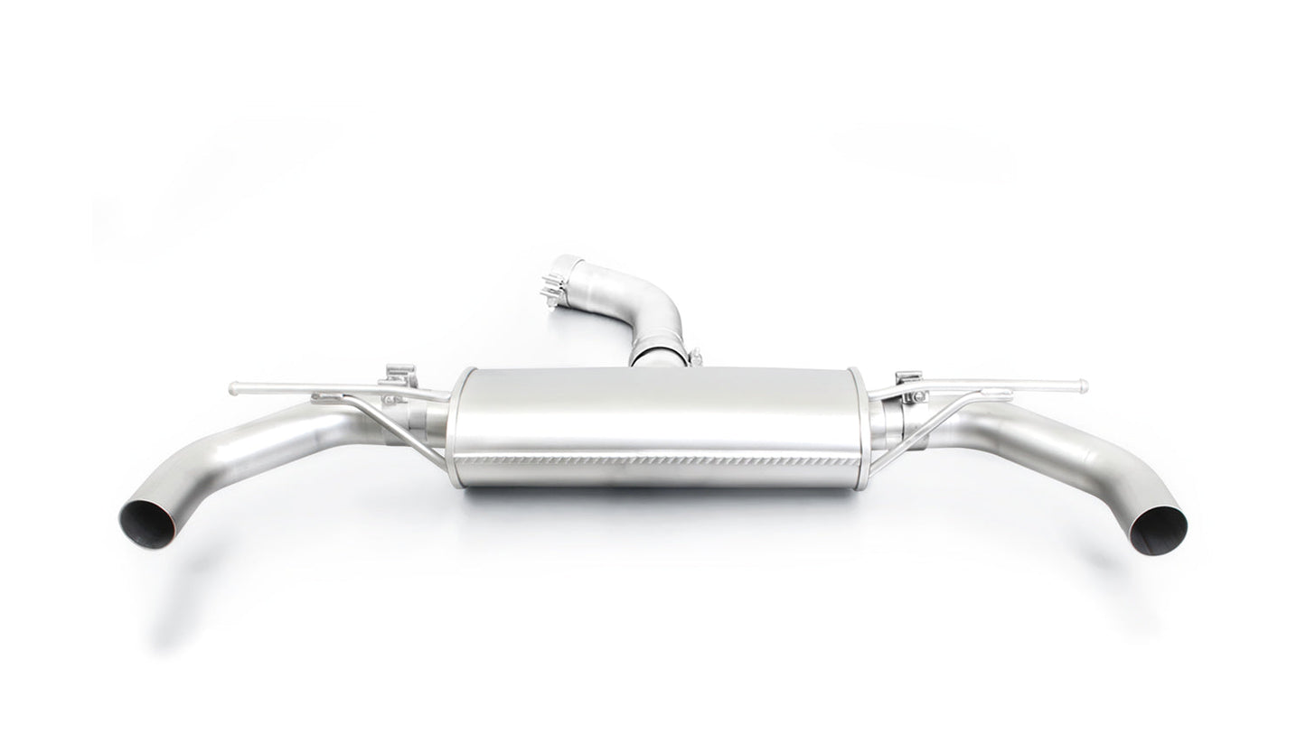 Remus Rear Silencer L/R Quad Exit Exhaust Back Box for Seat Leon Cupra 5F 2.0 TSI (213 kW) 2018+, 4x76mm Straight Cut Chrome Tips, Stainless Steel, EEC Approved, Non-GPF