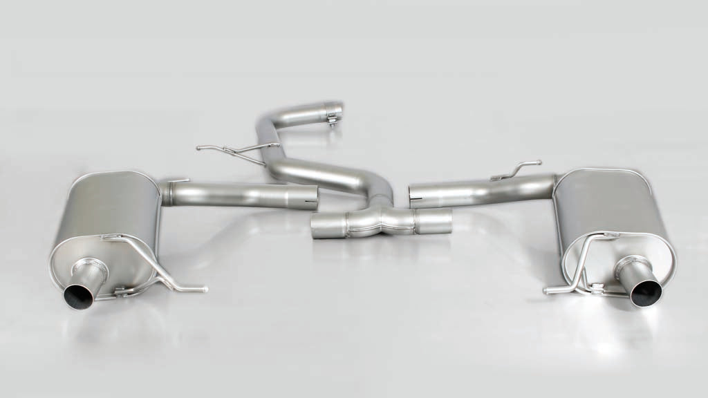 Remus Resonated Cat-Back Exhaust for Seat Leon Cupra 2.0 TSI (5F ST Estate) 2014+ | Quad 76 mm Straight-Cut Chromed Tips | Left/Right Exit | 70 mm Stainless | EEC Approved | 195 kW | Non-GPF