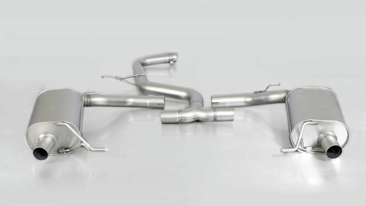 Remus Resonated Cat-Back Exhaust for Seat Leon Cupra 2.0 TSI (5F ST Estate) 2014+ CJXE 195 kW - Dual Exit Left/Right, Twin 133x85 mm Angled Chrome Tailpipes, 70 mm Stainless, EEC Approved, Fits Non-GPF/OPF Models