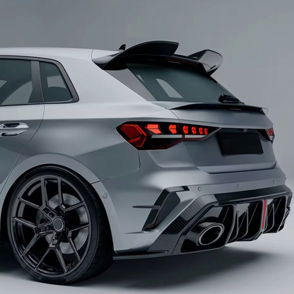 Audi RS3 8Y.5 Facelift Carbon Fibre Rear Diffuser With LED