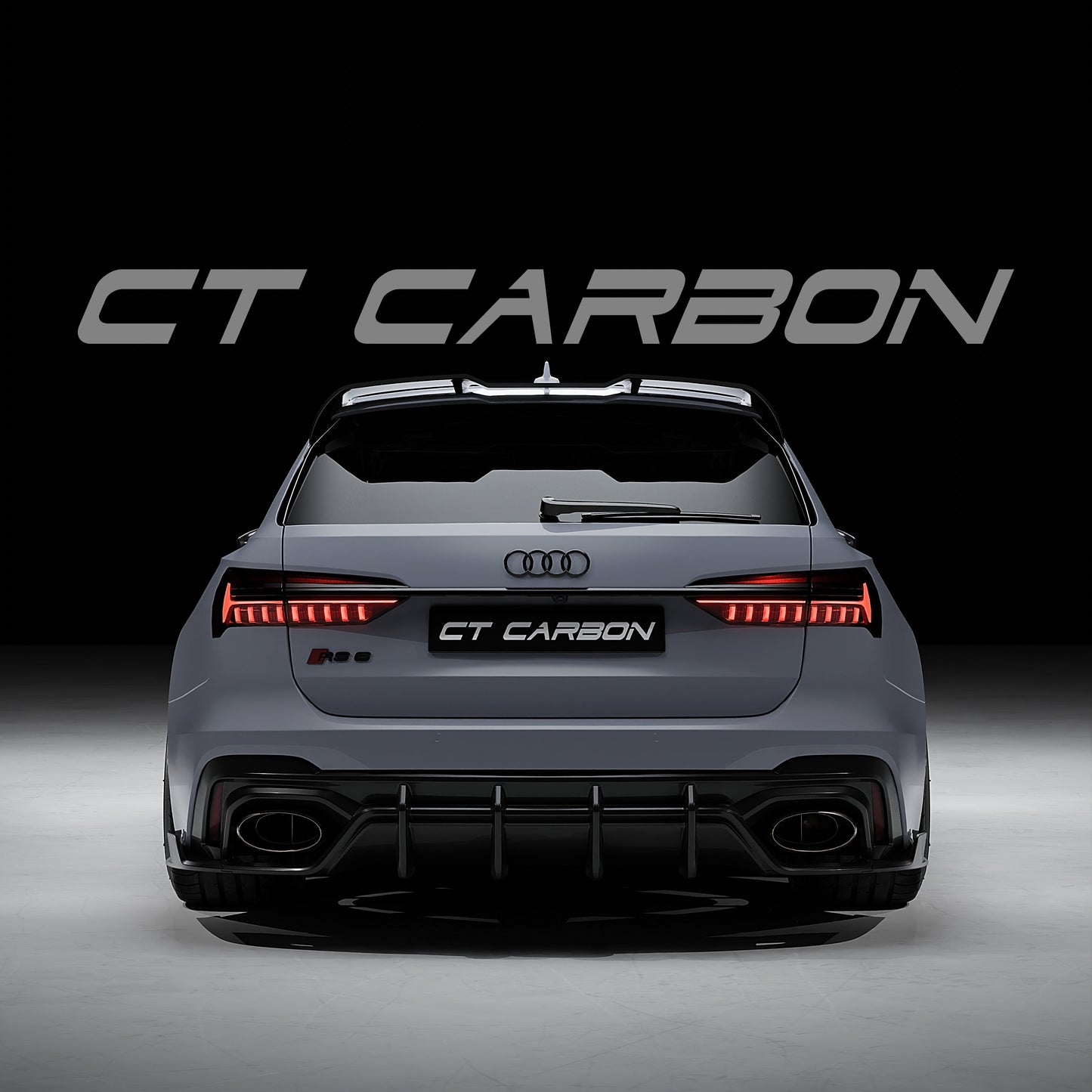 Audi RS6 C8 Avant Carbon Fibre Body Kit by CT Carbon – Complete Aero Styling Package 2019+ (Front Lip Splitter, Side Skirts, Rear Diffuser, Boot Lip Spoiler) | RS6 Estate Wagon Exterior Kit | Pre-Order UK