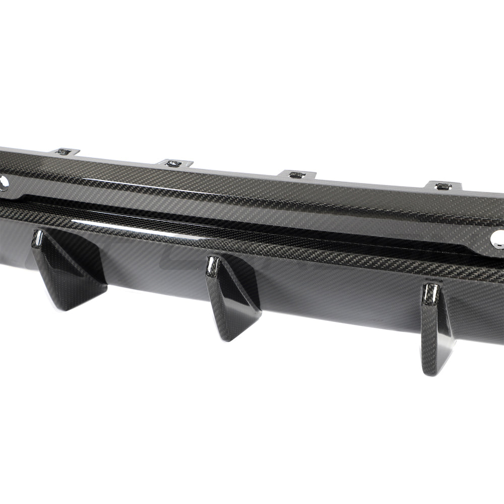 BMW X5M F95 & X6M F96 2019+ Carbon Fibre/Fiber Rear Diffuser, Valance & Splitter – Rear Bumper Lower Apron Insert, Performance Rear Lip Body Kit – Prepreg Carbon, OEM+ Fit by CT Design