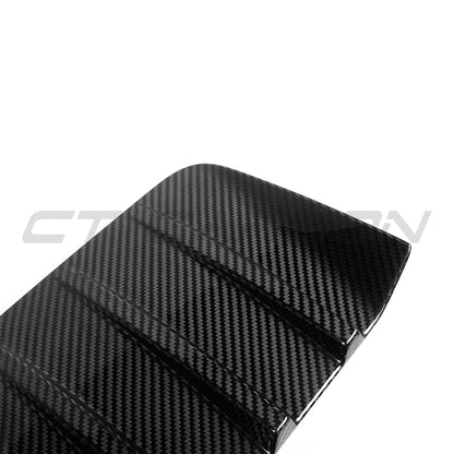 BMW M2 G87 (2023+) Carbon Fibre/Fiber Rear Bumper Trim by CT Carbon - High Gloss Pre-Preg Valance Accent / Rear Apron Insert / Carbon Rear Garnish Tail Bumper Cover - OEM+ Fit