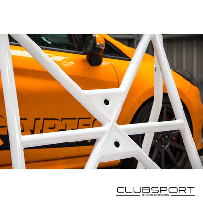 AutoSpecialists Clubsport Rear Half Roll Cage / Roll Hoop for Ford Fiesta Mk8 & Fiesta ST Mk8 (1.5 EcoBoost, 1.0 EcoBoost) - Bolt-In / Bolt On, No Drilling, No Welding, OEM Seatbelt Mounts, E355+N CDS Steel Track Day Interior Cage / Rear Brace