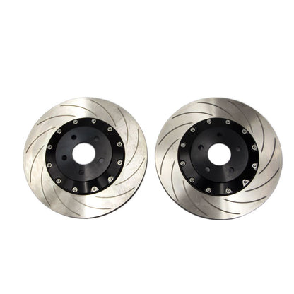 Ford Focus RS Mk3 (2016-2018) Front Brake Discs/Rotors 350x25mm 2-Piece Pair - AutoSpecialists Clubsport OE-Size Direct Replacement, Brembo 4-Pot Compatible, Curved Vane High-Carbon, Track Day/Fast Road - AP Racing Retaining Bolts Included