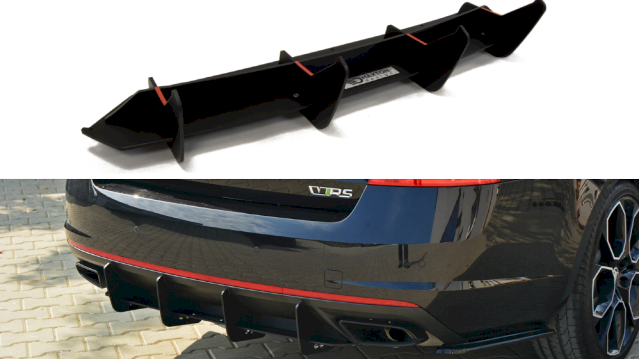 Maxton Design - REAR DIFFUSER SKODA OCTAVIA VRS MK3/ MK3.5 HATCHBACK/ ESTATE