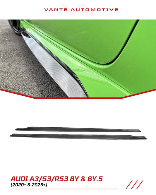 Audi RS3 8Y Carbon Fibre Side Skirts V2 Replacement