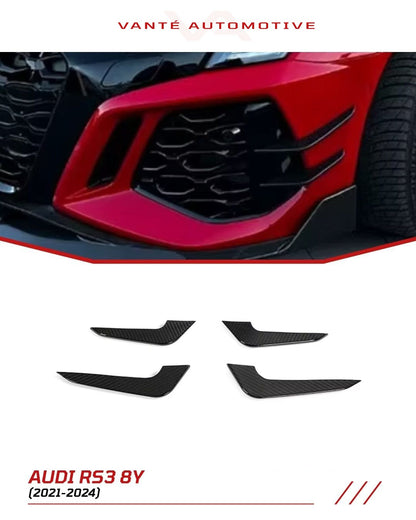 Audi RS3 8Y 2021+ Carbon Fiber Front Canards/Wings