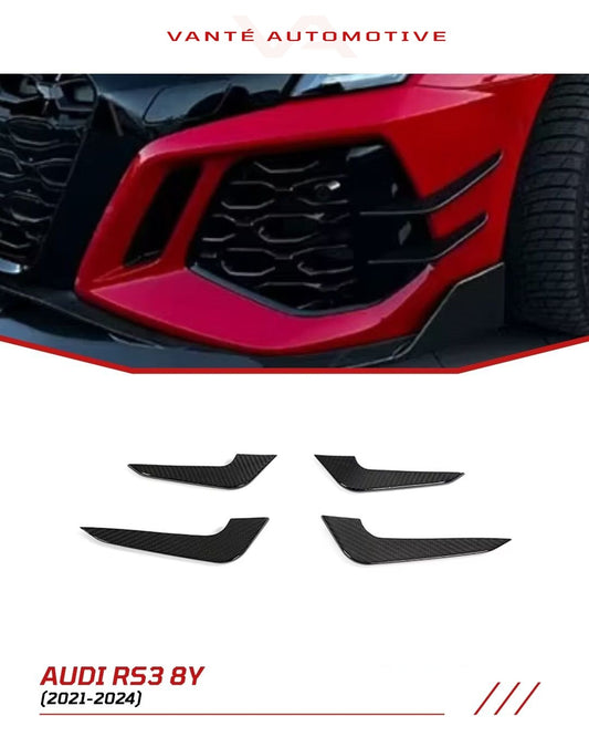 Audi RS3 8Y 2021+ Carbon Fiber Front Canards/Wings