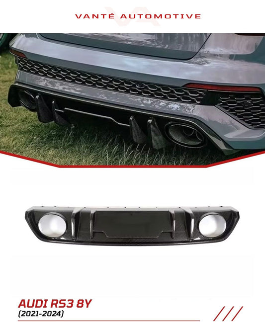 Audi RS3 8Y 2021+ Carbon Fiber Rear Diffuser Kit