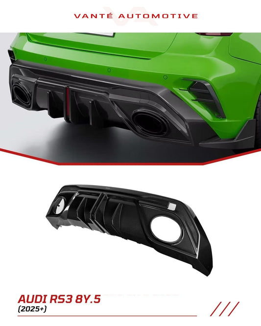 Audi RS3 8Y.5 2025 Carbon Fiber Rear Diffuser V2 Kit