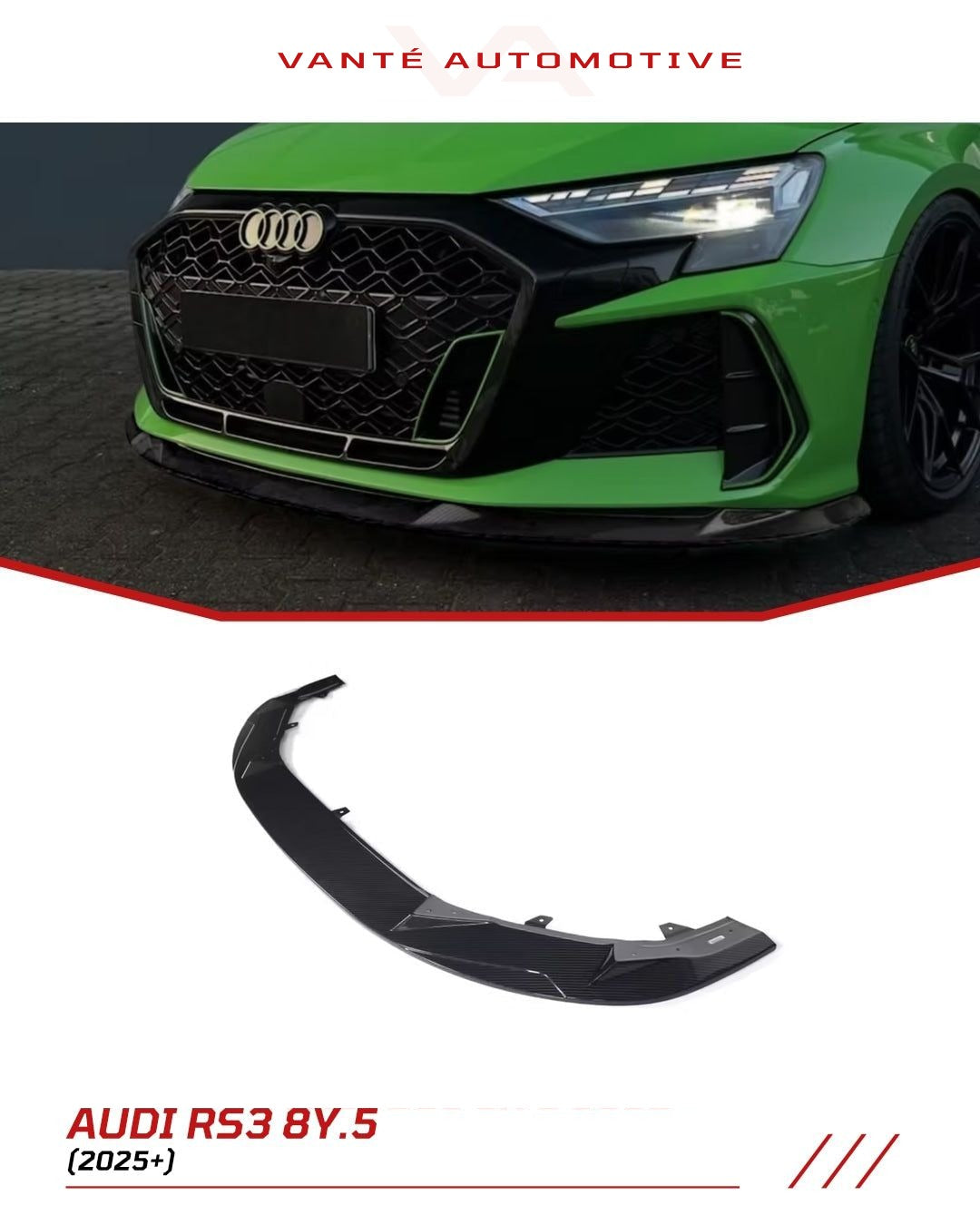 Audi RS3 8Y.5 Carbon Fiber Front Splitter