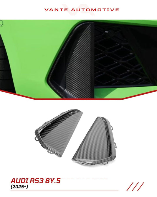 Audi RS3 8Y.5 Carbon Fiber Front Bumper Inlet Ducts Replacement