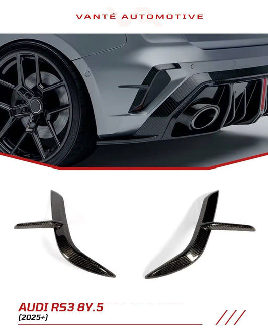 Audi RS3 8Y.5 Carbon Fibre Rear Bumper Vent/Reflector Cover Canards