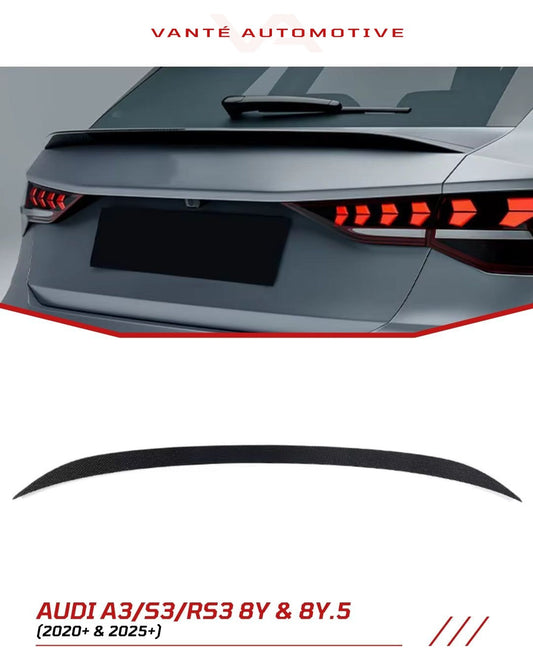 Audi A3/S3/RS3 8Y Carbon Fiber Rear Mid Spoiler Wing Sportback