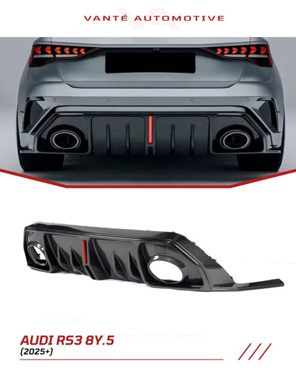 Audi RS3 8Y.5 Facelift Carbon Fibre Rear Diffuser With LED