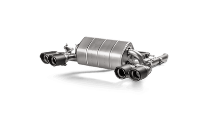 Akrapovic Slip-On Line Titanium Rear Silencer | Axle-Back Exhaust/Back Box for BMW M2 Competition M2C (F87/F87N) 2018+ | OPF/GPF & Non-OPF Compatible | ECE Approved | Carbon Fibre Tailpipes | Lightweight Performance Muffler