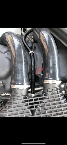 AP Design S55 Silicone Charge Pipes / Boost Pipes Kit for BMW M2 Competition F87, M3/M4 F80 F82 - Intercooler Hoses & Turbo Outlet Pipe Upgrade, 5-Ply, Billet Adaptors | F8X Charge/Boost Hose Replacement