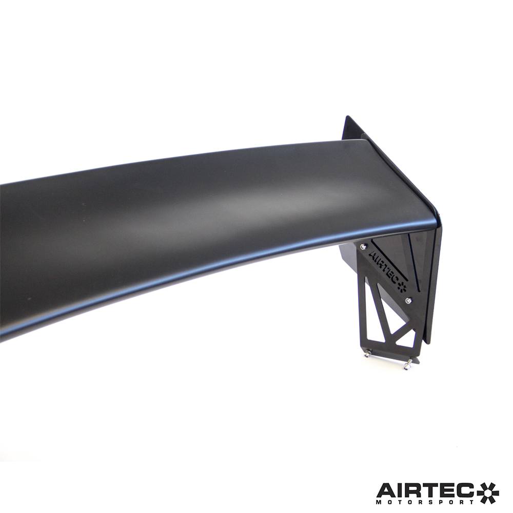 Ford Fiesta ST Mk7 (2013-2017) Rear Wing Spoiler Big Wing - AIRTEC Motorsport Boot Lid/Tailgate Aerofoil for ST180 ST200 | High Level Hatchback Spoiler | Satin Black Blade, Gloss Black/Race Red/Frozen White Endplates | UK-Made Track Day Upgrade