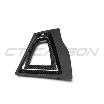 CT Carbon Alcantara & Carbon Fibre DCT Gear Selector Surround / Centre Console Trim for BMW F80 M3, F82/F83 M4 & F87 M2 Competition (RHD) – OEM-Style Replacement Shifter Bezel Frame | F8X M Performance Interior Upgrade