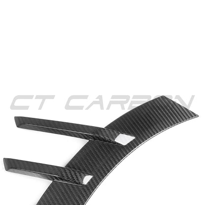 BMW M2 G87 2023+ Carbon Fibre/Fiber Wing Vent Surrounds – Front Side Fender Gill Trim Covers, Air Breather Garnish, Quarter Panel Side Vent Overlays – High Gloss Pre-Preg Carbon Exterior Styling