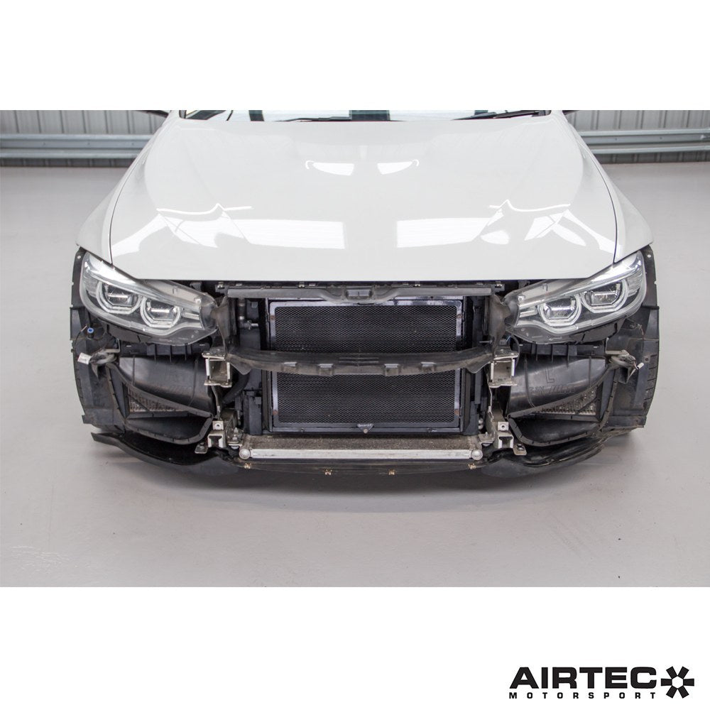 AIRTEC Motorsport S55 Low Temp Radiator LTR / Twin-Pass Chargecooler Heat Exchanger – BMW M2 Competition, M3, M4 (F87 F80 F82 F83) – Front Mount Intercooler Water Radiator – Direct Fit Plug & Play Cooling Upgrade – Track Day / Stage 1-2 Ready