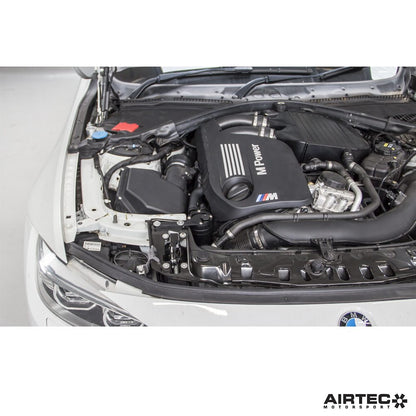 AIRTEC Motorsport BMW S55 Oil Catch Can / Oil Separator Kit for M2 Competition F87, M3 F80 & M4 F82 F83 - Direct-Fit Bolt-On, Black Anodised, Baffled, Internal Micron Filter & Integrated Dipstick
