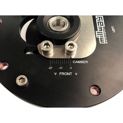 BMW M2 F87 2014-2018 Adjustable Front Camber Plates / Strut Top Mounts Pair by Millway Motorsport - Negative Camber Kit, Pillowball/Uniball Top Hats, Alignment Plates - Fits OEM & Coilover Springs - MW90377-M2