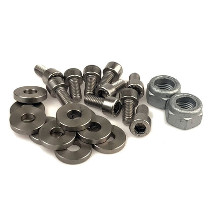 BMW M2 F87 2014-2018 Adjustable Front Camber Plates / Strut Top Mounts Pair by Millway Motorsport - Negative Camber Kit, Pillowball/Uniball Top Hats, Alignment Plates - Fits OEM & Coilover Springs - MW90377-M2