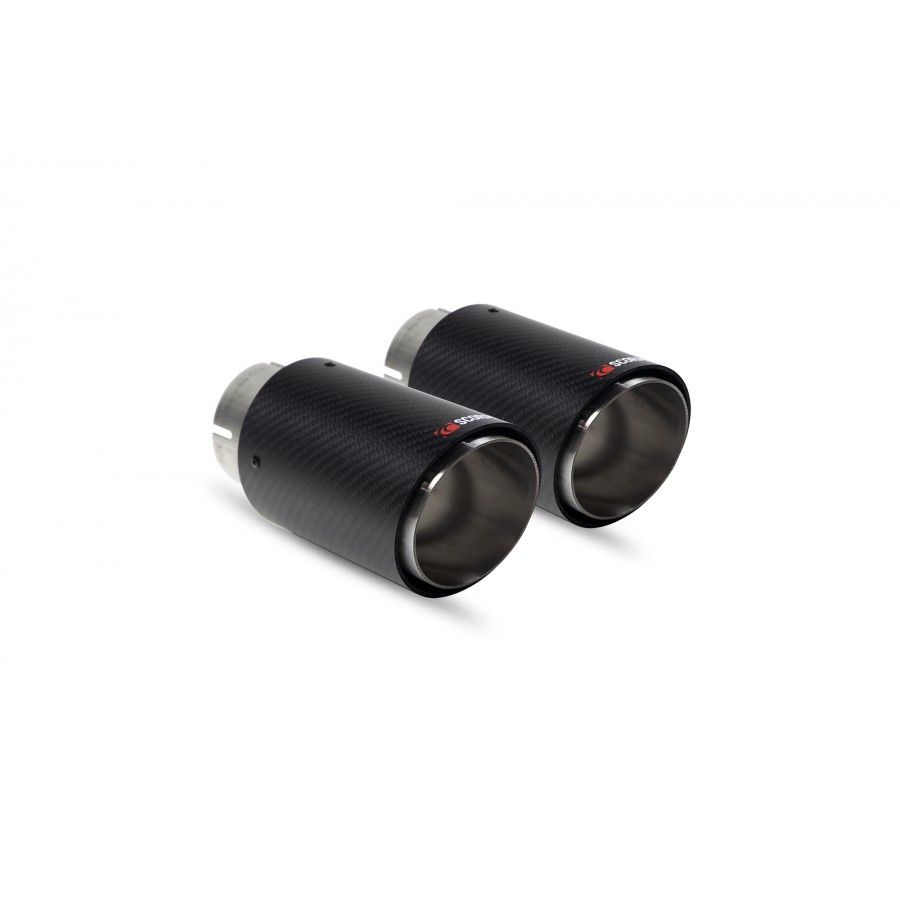 SCORPION EXHAUSTS - REPLACEMENT CARBON ASCARI TIPS FOR SCORPION EXHAUST - TWIN 90MM