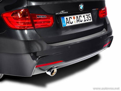 AC Schnitzer 90mm Chrome Exhaust Tip Tailpipe Trim for BMW 3 Series F30 F31 Saloon/Touring - Performance Muffler Tip Finisher Upgrade - Single/Twin Exit - 316i 320i 316d 318d 320d 335i