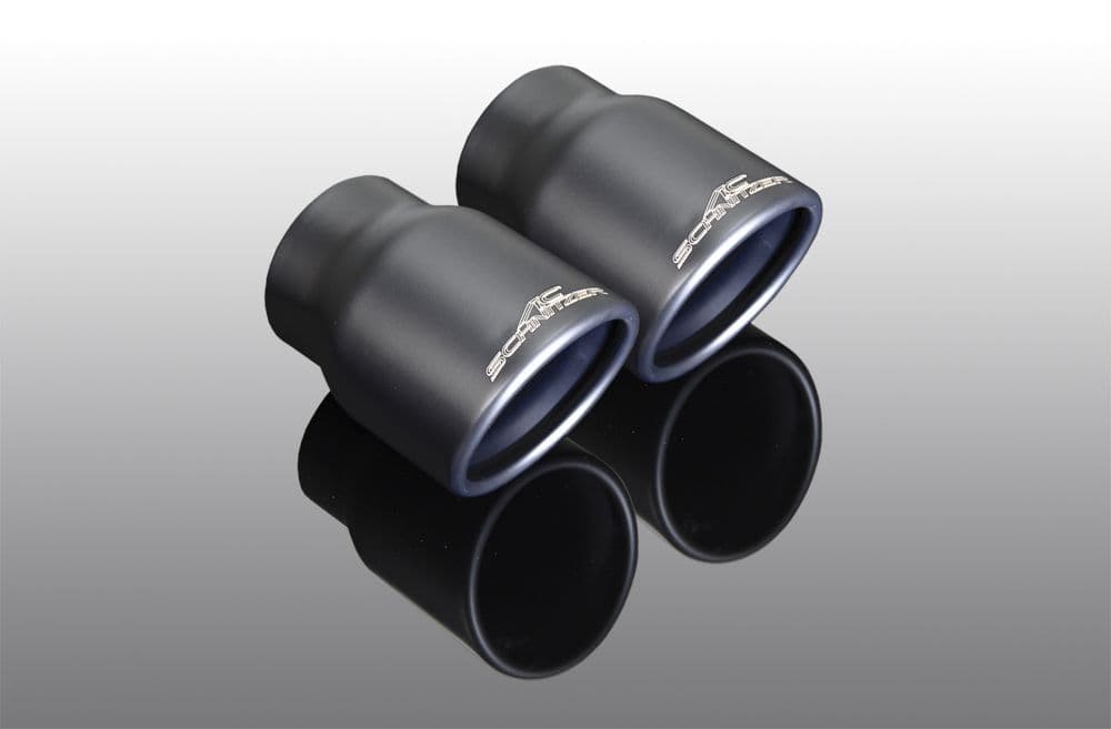 AC Schnitzer 90mm Exhaust Tips & Tailpipe Finishers for BMW 3 Series F30/F31 Saloon Touring (2011-2019 incl LCI) - Black Ceramic or Chrome - Muffler Tip Trims/End Pipes - Fits 316i 316d 318i 318d 320i 320d 325d 328i 330i 330e 335i 340i