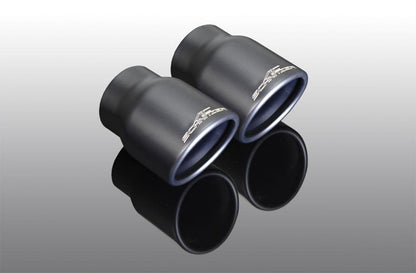 AC Schnitzer 90mm Exhaust Tips & Tailpipe Finishers for BMW 3 Series F30/F31 Saloon Touring (2011-2019 incl LCI) - Black Ceramic or Chrome - Muffler Tip Trims/End Pipes - Fits 316i 316d 318i 318d 320i 320d 325d 328i 330i 330e 335i 340i