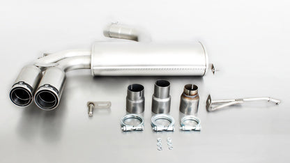 Remus Non-Resonated Cat-Back Exhaust System for Volkswagen Golf GTI Mk5 2.0 TSI 2004-2009 - Stainless Steel, Left Twin Exit, 2x 84mm Straight Carbon Tips, EEC Approved