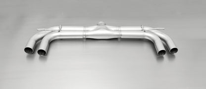 Remus Non-Resonated Axle-Back Rear Silencer Exhaust with Quad 84 mm Straight Carbon Tips for Volkswagen Golf GTD Mk7 2.0 TDI 135 kW (2012-2016), EEC Approved Stainless Steel