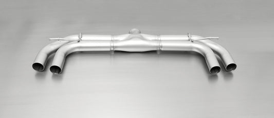 Remus Axle-Back Non-Resonated Performance Exhaust Rear Silencer/Muffler with Quad 84 mm Tailpipes for Volkswagen Golf Mk7 1.4 TSI (CZDA) 110 kW 20122016 | Stainless Steel | EEC Homologated
