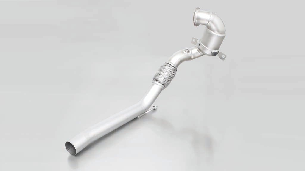 Remus Turbo-Back/Downpipe & Cat-Back Exhaust System, Resonated Front + Non-Res Rear, Dual 98mm Carbon Fibre Tips | VW Golf GTI Mk7.5 Performance 2.