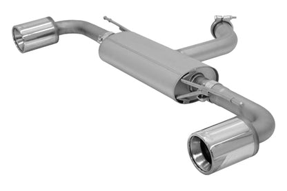 Remus Non-Resonated Cat-Back Exhaust for Volkswagen VW Golf R Mk6 2.0 TSI (2009+) - Twin 115mm Rolled Edge Chrome Tips, Stainless Steel, ECE Approved
