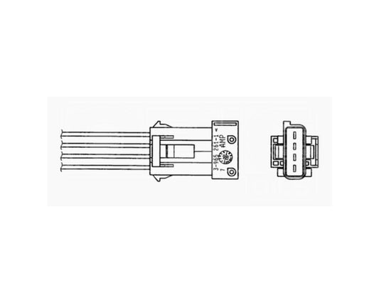 NTK OZA833-EE1 / NGK 93099 Exhaust O2 Oxygen Lambda Sensor 4-Wire Heated | Upstream/Downstream Pre/Post-Cat | Bank 1 Sensor 1 & Sensor 2 (B1S1/B1S2) | Direct Fit AFR/Lambda Probe OEM Replacement for BMW, MINI Cooper, Peugeot & Citroen 1.4/1.6 VTi 1.6 THP