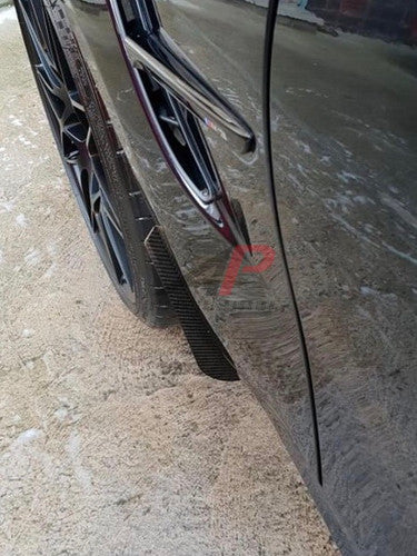 AP Design Gloss Carbon Fibre Front Wheel Arch Guards / Mud Flaps / Splash Guards for BMW M3 M4 F80 F8X – Fender Protectors, Stone Chip Protection, Pair OEM+