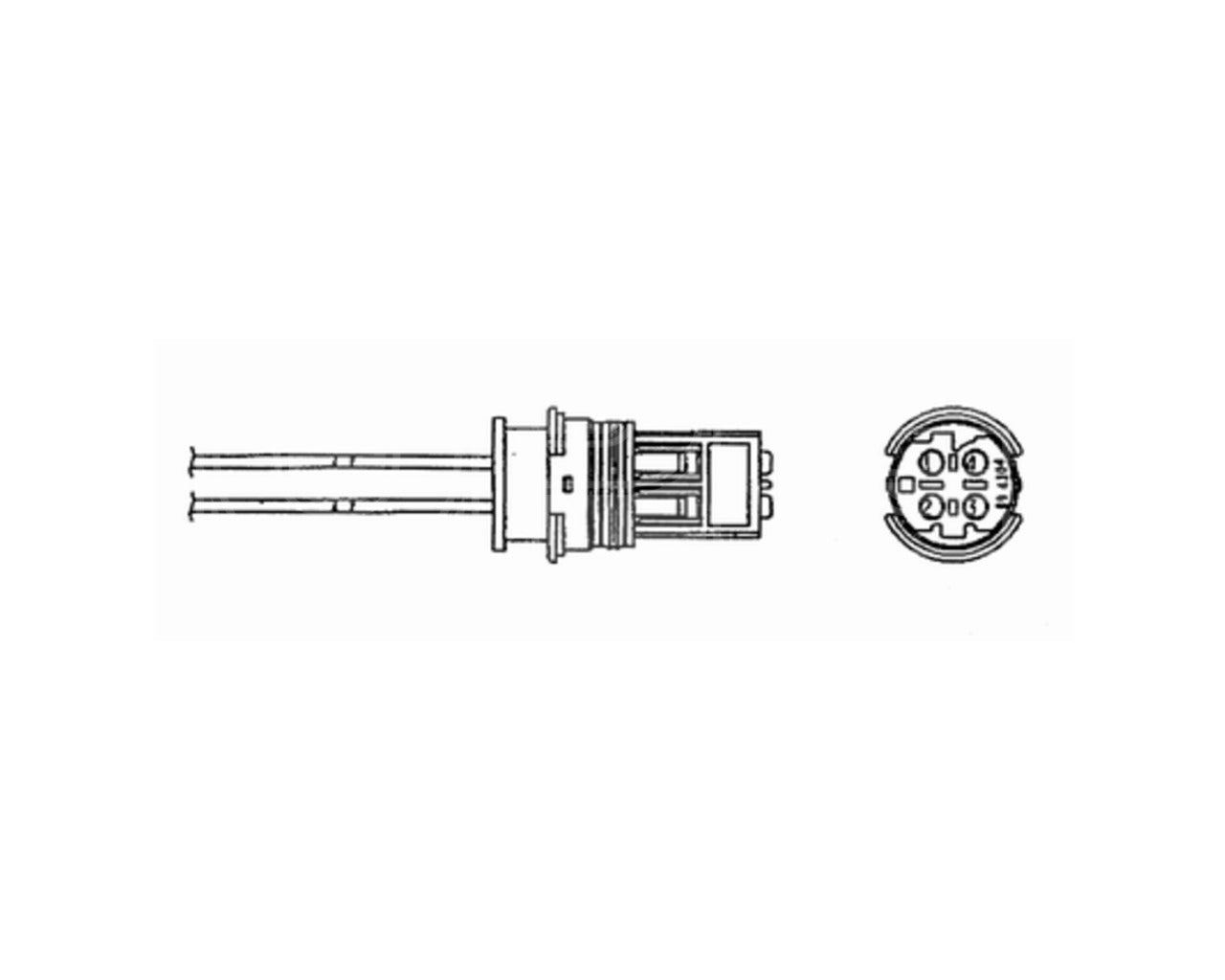 NGK/NTK Oxygen O2 Lambda Sensor, Heated 4-Wire 340mm - NGK 97070 / NTK OZA457-EE12 - Pre/Post Cat Upstream Downstream B1S1 B1S2 - BMW E36 E46 E39 E38 Z3 316i 318i 535i 540i 735i 740i - Direct Fit Exhaust AFR Probe
