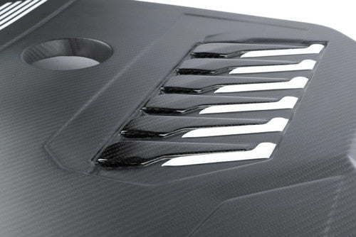 Dinan Satin Matte Carbon Fibre (Fiber) Engine Cover for BMW B58D G-Series - Carbon Engine Bay Shroud/Top Panel 2x2 Twill OEM+ Upgrade