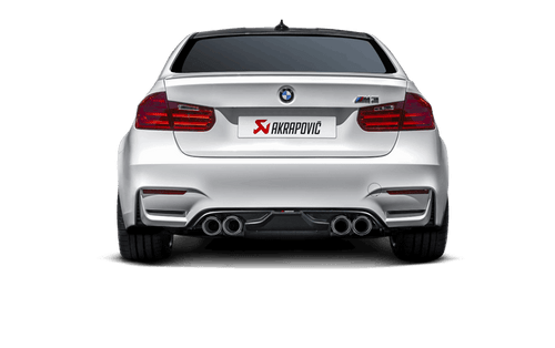 Akrapovic Slip-On Line Titanium Axle-Back Exhaust for BMW M3 F80 (2014-2017) - Rear Section/Back Box Performance Muffler, Quad Tip S55 Sports Rear Silencer