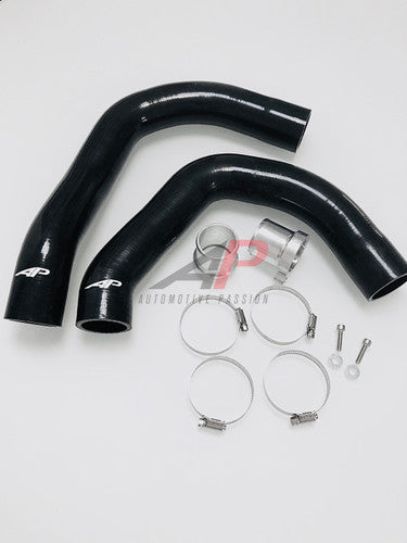 AP Design S55 Silicone Charge Pipes / Boost Pipes Kit for BMW M2 Competition F87, M3/M4 F80 F82 - Intercooler Hoses & Turbo Outlet Pipe Upgrade, 5-Ply, Billet Adaptors | F8X Charge/Boost Hose Replacement