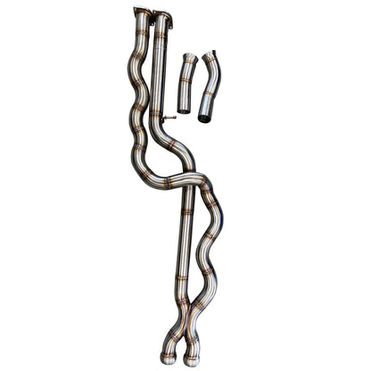 Active Autowerke EL Mid Pipe for BMW M2 Competition (F87 LCI, S55) 2018+ – Equal Length X-Pipe Centre/Center Section, Direct-Fit – Resonated or Non-Resonated – Rasp Delete, Drone Reduction – M2C Exhaust Upgrade | Midpipe/Middle Section