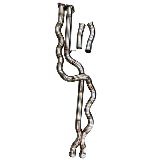 Active Autowerke EL Mid Pipe for BMW M2 Competition (F87 LCI, S55) 2018+ – Equal Length X-Pipe Centre/Center Section, Direct-Fit – Resonated or Non-Resonated – Rasp Delete, Drone Reduction – M2C Exhaust Upgrade | Midpipe/Middle Section