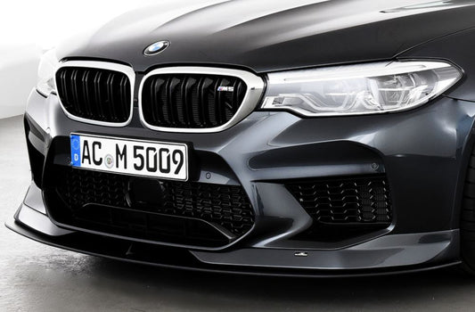 AC Schnitzer BMW F90 M5 Lower Front Splitter â€“ Genuine Front Lip Spoiler (2016â€“2019), PU with Carbon Fibre Pillar â€“ 5111290340